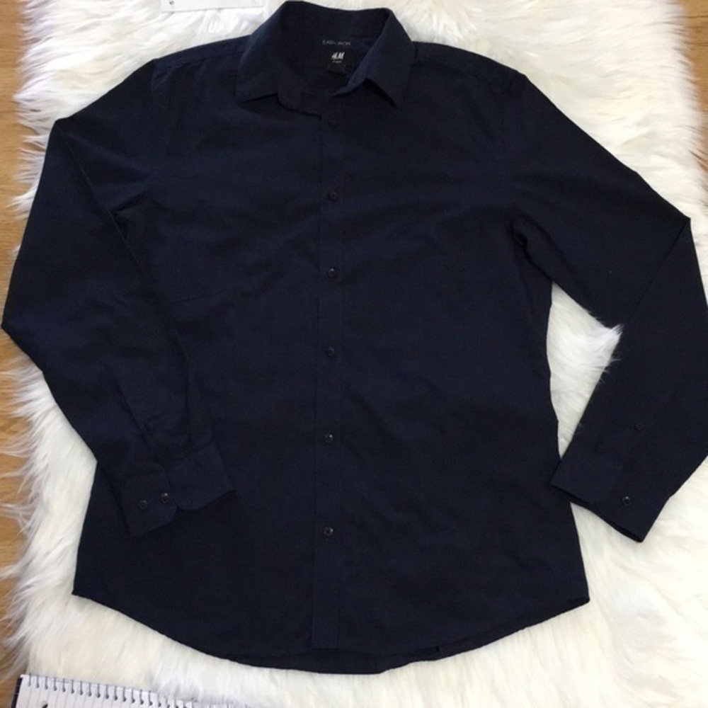 H&M slim fit Menβs long sleeve size M - Picture 1 of 5
